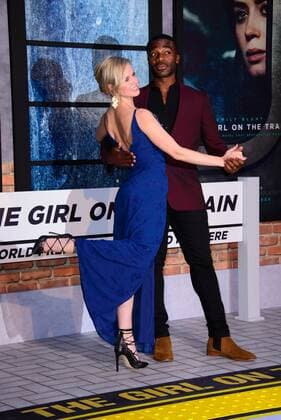 . 20 09 2016. Odeon, Leicester Square, London, United Kingdom. Joanne Clifton and Ore Oduba arrive at The Girl On The Train World Premiere.  xChrisxJosephx xi-Imagesx IIM-13479-0122