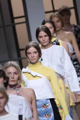 September 20, 2016 - Madrid, Madrid, Spain - A models walks Turing HABEY Fashion Show at Madrid EGO Fashion Week Spring Summer 2017 18 at Ifema, on September 20, 2016, in Madrid. Madrid Spain  - ZUMAn230
