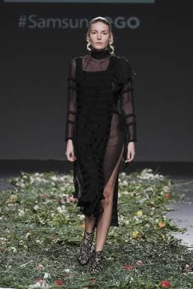September 20, 2016 - Madrid, Spain - A models walks during Elena Rial Fashion Show at Madrid EGO Fashion Week Spring Summer 2017 18 at Ifema, on September 20, 2016, in Madrid, Spain Madrid Spain  - ZUMAn230