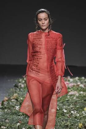 September 20, 2016 - Madrid, Madrid, Spain - A models walks during Elena Rial Fashion Show at Madrid EGO Fashion Week Spring Summer 2017 18 at Ifema, on September 20, 2016, in Madrid, Spain Madrid Spain  - ZUMAn230
