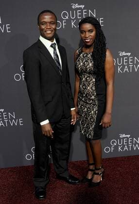 Robert Katende & Phiona Mutesi QUEEN OF KATWE FILM PREMIERE Hollywood Patrick Rideaux PicturePerfect