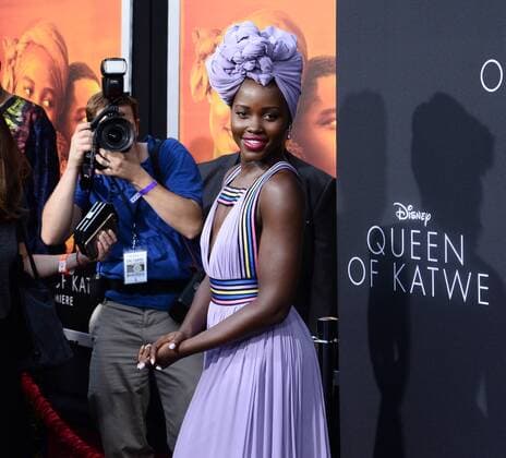 Cast member Lupita Nyong o attends the premiere of the motion picture biographical sport drama Queen of Katwe at the El Capitan Theatre in the Hollywood section of Los Angeles on September 20, 2016.  LAP2016092032 JIMxRUYMEN