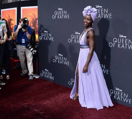 Cast member Lupita Nyong o attends the premiere of the motion picture biographical sport drama Queen of Katwe at the El Capitan Theatre in the Hollywood section of Los Angeles on September 20, 2016.  LAP2016092033 JIMxRUYMEN