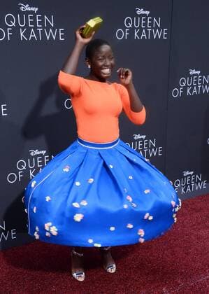 Cast member Madina Nalwanga attends the premiere of the motion picture biographical sport drama Queen of Katwe at the El Capitan Theatre in the Hollywood section of Los Angeles on September 20, 2016.  LAP2016092043 JIMxRUYMEN