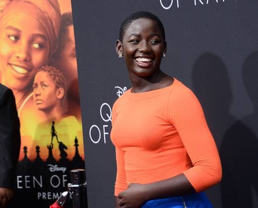 Cast member Madina Nalwanga attends the premiere of the motion picture biographical sport drama Queen of Katwe at the El Capitan Theatre in the Hollywood section of Los Angeles on September 20, 2016.  LAP2016092046 JIMxRUYMEN