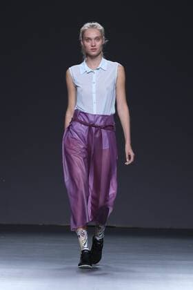 Madrid, Spain - A model walks on the runway at the XEVI FERNANDEZ of Kiev show during Mercedes-Benz Fashion Week Madrid Spring Summer 2017 at Ifema on September 19, 2016 in Madrid, Spain. Madrid Spain  - ZUMAn230