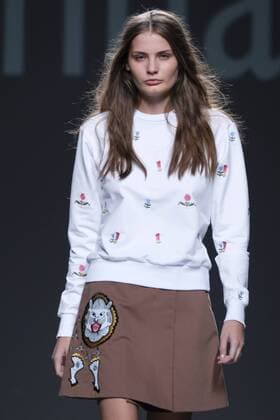 Madrid, Spain - A model walks on the runway at the ANNA K of Kiev show during Mercedes-Benz Fashion Week Madrid Spring Summer 2017 at Ifema on September 19, 2016 in Madrid, Spain. Madrid Spain  - ZUMAn230