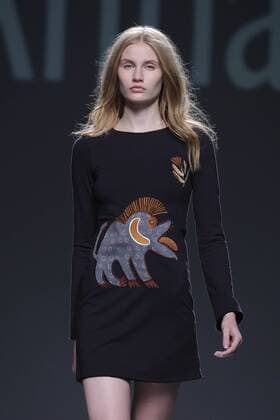 Madrid, Spain - A model walks on the runway at the ANNA K of Kiev show during Mercedes-Benz Fashion Week Madrid Spring Summer 2017 at Ifema on September 19, 2016 in Madrid, Spain. Madrid Spain  - ZUMAn230