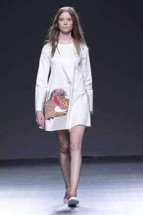 Madrid, Spain - A model walks on the runway at the ANNA K of Kiev show during Mercedes-Benz Fashion Week Madrid Spring Summer 2017 at Ifema on September 19, 2016 in Madrid, Spain. Madrid Spain  - ZUMAn230