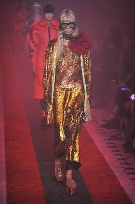 Milan Fashion Week, Women Spring Summer 2017. Milano, Moda Donna, Primavera Estate 2017. GUCCI catwalk. Pictured: model  Copyright: xRiccardoxGiordanoxSickix