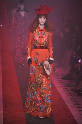 Milan Fashion Week, Women Spring Summer 2017. Milano, Moda Donna, Primavera Estate 2017. GUCCI catwalk. Pictured: model  Copyright: xRiccardoxGiordanoxSickix