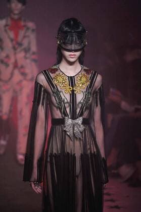 Milan Fashion Week, Women Spring Summer 2017. Milano, Moda Donna, Primavera Estate 2017. GUCCI catwalk. Pictured: model  Copyright: xRiccardoxGiordanoxSickix