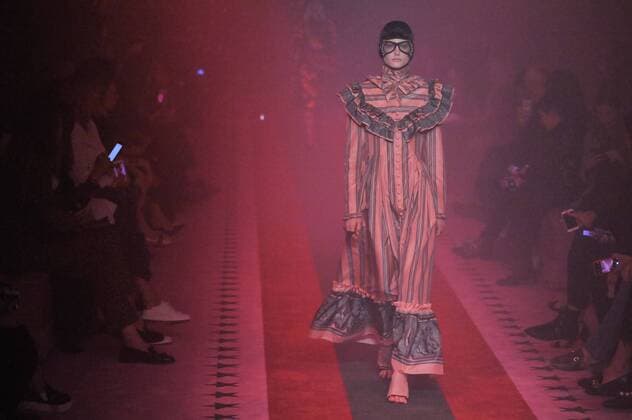 Milan Fashion Week, Women Spring Summer 2017. Milano, Moda Donna, Primavera Estate 2017. GUCCI catwalk. Pictured: model  Copyright: xRiccardoxGiordanoxSickix