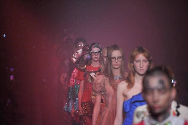 Milan Fashion Week, Women Spring Summer 2017. Milano, Moda Donna, Primavera Estate 2017. GUCCI catwalk. Pictured: model  Copyright: xRiccardoxGiordanoxSickix