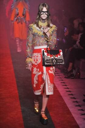 Milan Fashion Week, Women Spring Summer 2017. Milano, Moda Donna, Primavera Estate 2017. GUCCI catwalk. Pictured: model  Copyright: xRiccardoxGiordanoxSickix