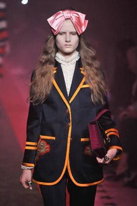 Milan Fashion Week, Women Spring Summer 2017. Milano, Moda Donna, Primavera Estate 2017. GUCCI catwalk. Pictured: model  Copyright: xRiccardoxGiordanoxSickix