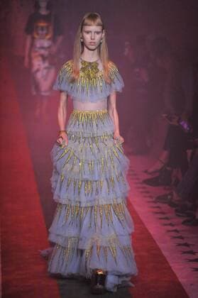 Milan Fashion Week, Women Spring Summer 2017. Milano, Moda Donna, Primavera Estate 2017. GUCCI catwalk. Pictured: model  Copyright: xRiccardoxGiordanoxSickix