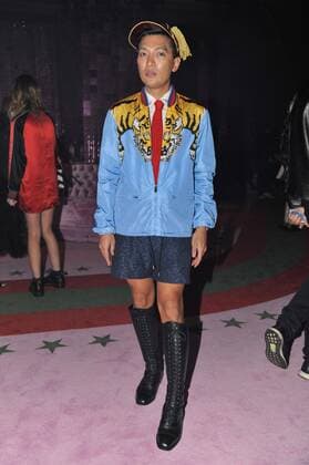 Milan Fashion Week, Women Spring Summer 2017. Milano, Moda Donna, Primavera Estate 2017. Gucci Front row Pictured: Brian Boy  Copyright: xRiccardoxGiordanoxSickix