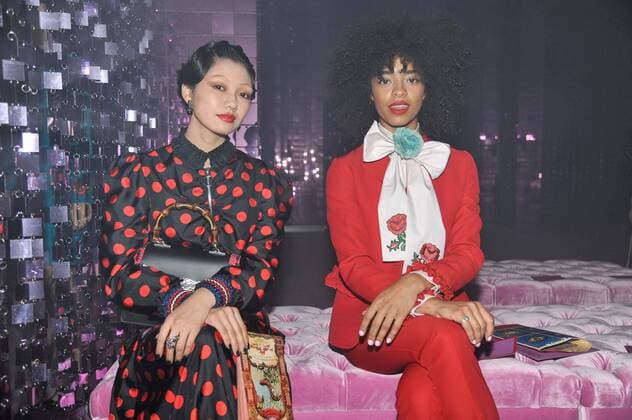 Milan Fashion Week, Women Spring Summer 2017. Milano, Moda Donna, Primavera Estate 2017. Gucci Front row Pictured: Fumi Nikaido Kelsey Lu  Copyright: xRiccardoxGiordanoxSickix