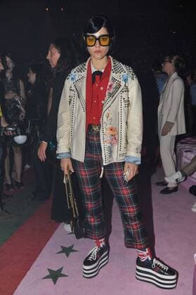 Milan Fashion Week, Women Spring Summer 2017. Milano, Moda Donna, Primavera Estate 2017. Gucci Front row Pictured: Soko  Copyright: xRiccardoxGiordanoxSickix