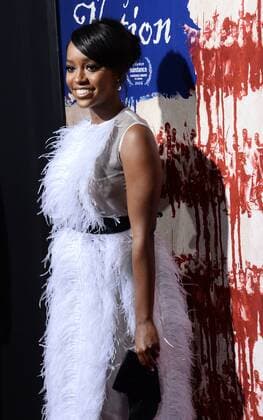Cast member Aja Naomi King attends the premiere of the motion picture drama The Birth of a Nation at the ArcLight Cinerrama Dome in the Hollywood section of Los Angeles on September 21, 2016. Storyline: Nat Turner, a literate slave and preacher in the antebellum South, orchestrates an uprising.  LAP2016092111 JIMxRUYMEN