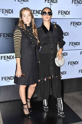 Milan Fashion Week, Women Spring Summer 2017. Milano, Moda Donna, Primavera Estate 2017. Fendi front row Pictured: Leonetta Fendi Delfina Fendi Delettrez  Copyright: xRiccardoxGiordanoxSickix