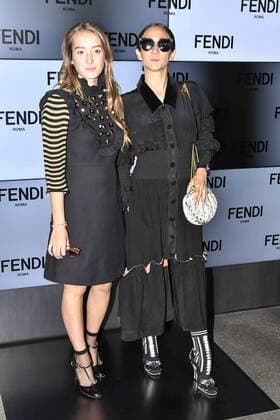Milan Fashion Week, Women Spring Summer 2017. Milano, Moda Donna, Primavera Estate 2017. Fendi front row Pictured: Leonetta Fendi Delfina Fendi Delettrez  Copyright: xRiccardoxGiordanoxSickix