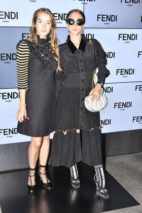 Milan Fashion Week, Women Spring Summer 2017. Milano, Moda Donna, Primavera Estate 2017. Fendi front row Pictured: Leonetta Fendi Delfina Fendi Delettrez  Copyright: xRiccardoxGiordanoxSickix
