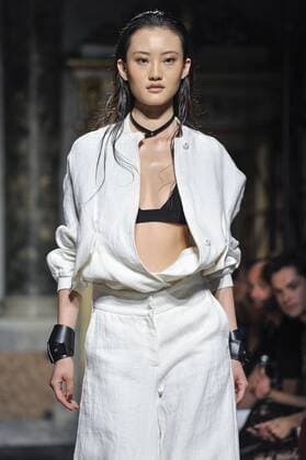 Milan, Fashion Week, Women Spring Summer 2017. Milano, Moda Donna, Primavera Estate 2017. Les Copains catwalk Pictured: model  Copyright: xRiccardoxGiordanoxSickix