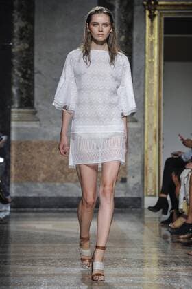 Milan, Fashion Week, Women Spring Summer 2017. Milano, Moda Donna, Primavera Estate 2017. Les Copains catwalk Pictured: model  Copyright: xRiccardoxGiordanoxSickix