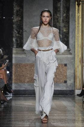 Milan, Fashion Week, Women Spring Summer 2017. Milano, Moda Donna, Primavera Estate 2017. Les Copains catwalk Pictured: model  Copyright: xRiccardoxGiordanoxSickix