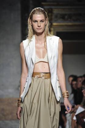 Milan Fashion Week, Women Spring Summer 2017. Les Copains catwalk Pictured: model  Copyright: xRiccardoxGiordanoxSickix