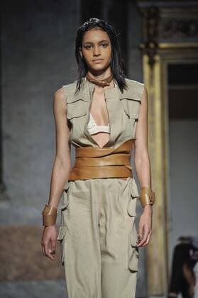 Milan Fashion Week, Women Spring Summer 2017. Les Copains catwalk Pictured: model  Copyright: xRiccardoxGiordanoxSickix