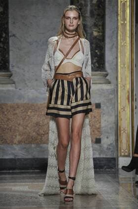 Milan Fashion Week, Women Spring Summer 2017. Les Copains catwalk Pictured: model  Copyright: xRiccardoxGiordanoxSickix