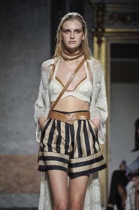 Milan Fashion Week, Women Spring Summer 2017. Les Copains catwalk Pictured: model  Copyright: xRiccardoxGiordanoxSickix