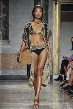 Milan Fashion Week, Women Spring Summer 2017. Les Copains catwalk Pictured: model  Copyright: xRiccardoxGiordanoxSickix