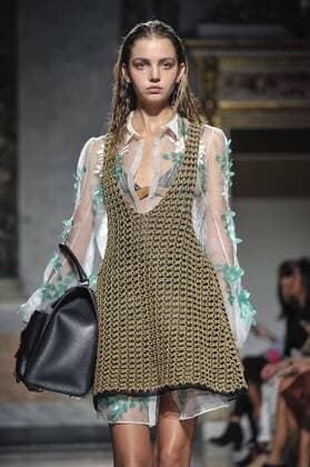 Milan Fashion Week, Women Spring Summer 2017. Les Copains catwalk Pictured: model  Copyright: xRiccardoxGiordanoxSickix