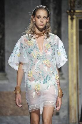 Milan Fashion Week, Women Spring Summer 2017. Les Copains catwalk Pictured: model  Copyright: xRiccardoxGiordanoxSickix