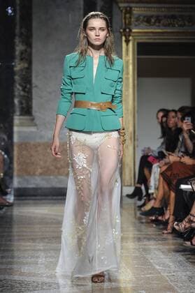 Milan Fashion Week, Women Spring Summer 2017. Les Copains catwalk Pictured: model  Copyright: xRiccardoxGiordanoxSickix