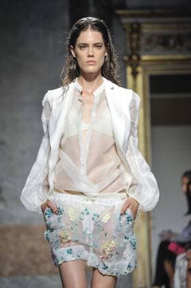 Milan Fashion Week, Women Spring Summer 2017. Les Copains catwalk Pictured: model  Copyright: xRiccardoxGiordanoxSickix