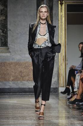 Milan Fashion Week, Women Spring Summer 2017. Les Copains catwalk Pictured: model  Copyright: xRiccardoxGiordanoxSickix
