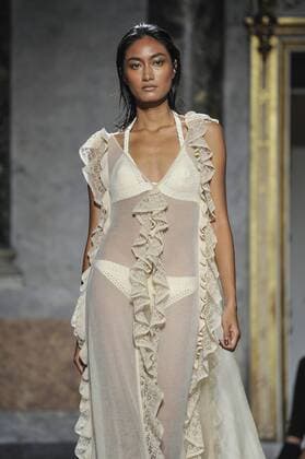 Milan Fashion Week, Women Spring Summer 2017. Les Copains catwalk Pictured: model  Copyright: xRiccardoxGiordanoxSickix