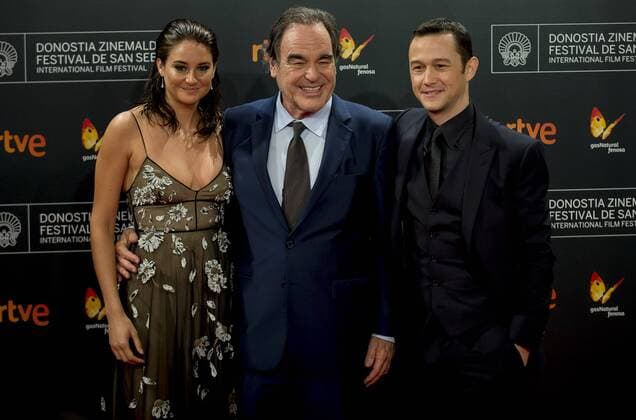 September 22, 2016 - San Sebastian, Spain - Actor Joseph Gordon Levit, Oliver Stone and Shailene Woodley attends SnowdenÃ‚Â premiere during 64th San Sebastian International Film Festival at Maria Cristina Hostel on September 22, 2016 in San Sebastian, Spain. San Sebastian Spain  - ZUMAn230