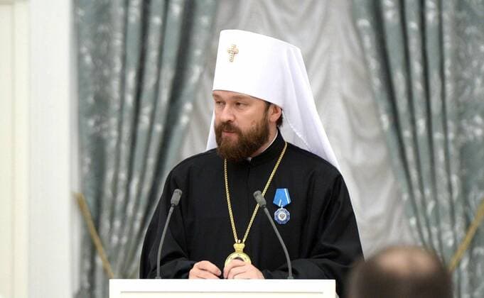 September 22, 2016. - Russia, Moscow. - Metropolitan Hilarion of Volokolamsk, a vicar of the Patriarch of Moscow and All Russia, at the ceremony of giving state awards in the Kremlin by Russian President Vadimir Putin. KremlinxxPool 