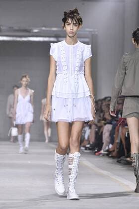 Milan Fashion Week, Women Spring Summer 2017. Diesel Black Gold catwalk Pictured: model  Copyright: xRiccardoxGiordanoxSickix