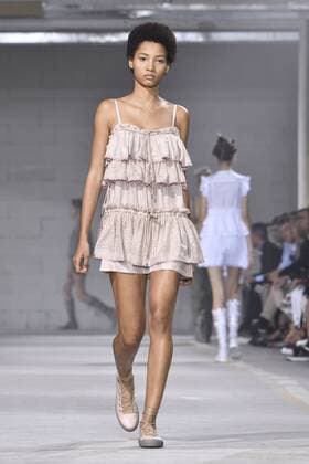 Milan Fashion Week, Women Spring Summer 2017. Diesel Black Gold catwalk Pictured: model  Copyright: xRiccardoxGiordanoxSickix