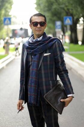 Antonio Nieto (Fashion Journalist) posing outside The Armani Runway Show During The Milan Fashion Week Womenswear Spring-Summer 2017  Copyright: xPaoloxDilettox