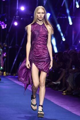 Milan Fashion Week, Women Spring Summer 2017. VERSACE catwalk Pictured: model  Copyright: xRiccardoxGiordanoxSickix