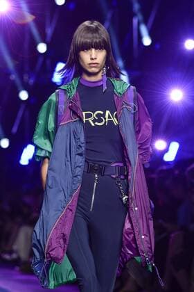 Milan Fashion Week, Women Spring Summer 2017. VERSACE catwalk Pictured: model  Copyright: xRiccardoxGiordanoxSickix