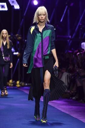 Milan Fashion Week, Women Spring Summer 2017. VERSACE catwalk Pictured: model  Copyright: xRiccardoxGiordanoxSickix